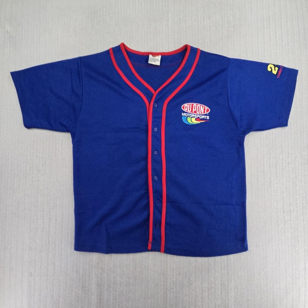 Jeff Gordon Jersey Shirt Mens Large Blue NASCAR Racing DuPont 24 Winner's Circle